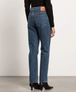 Alexander McQueen Blue Jeans With Logo Patch -Summer Fashion Clothing c312f15a 68ca 43af a38e dd67e4b0b402