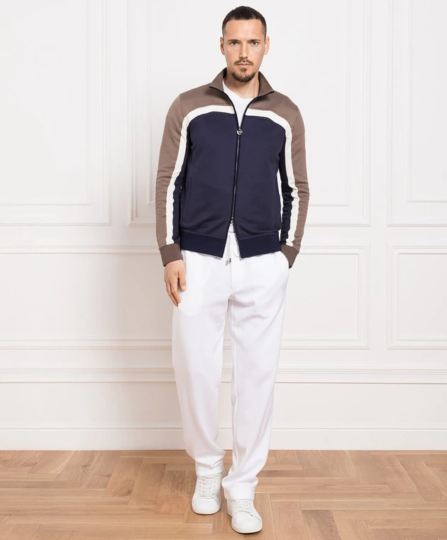 White Sweatpants With A Logo Pattern 2 White Sweatpants With A Logo Pattern - Image 2