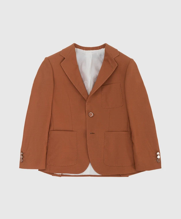 Children's Terracotta Wool Jacket 1 Children's Terracotta Wool Jacket