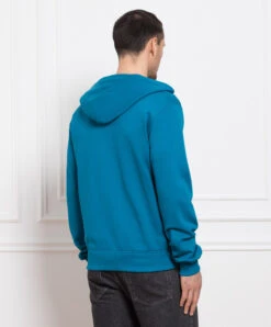 Dolce & Gabbana Blue Sports Jacket With Textured Logo -Summer Fashion Clothing c439c13e 03e6 4b51 b6f5 f561ac56d20a