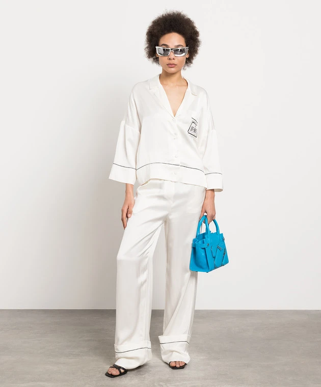 Off-White White Pants With A Branded Patch 2 Off-White White Pants With A Branded Patch - Image 2