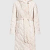 Peserico Beige Double Sided Coat With Monil Chain