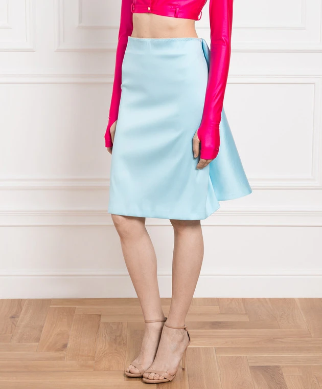 Blue Skirt With Drapery 3 Blue Skirt With Drapery - Image 3