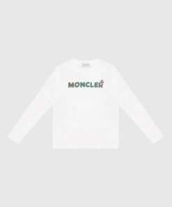 Children's White Longsleeve With Logo Print