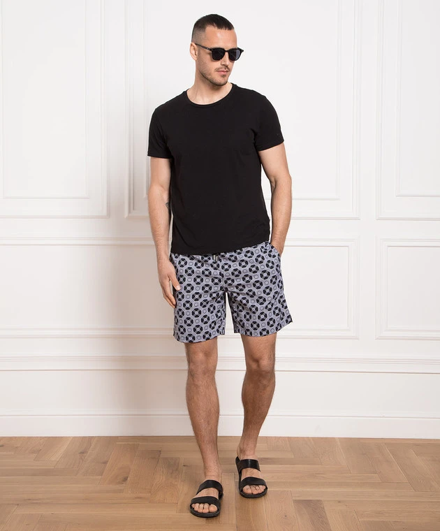 Gray Printed Swim Shorts 2 Gray Printed Swim Shorts - Image 2