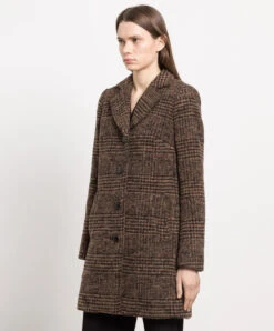 Dolce & Gabbana Brown Checked Coat -Summer Fashion Clothing c8f44e38 b225 4b74 aa25 1c646765fd04