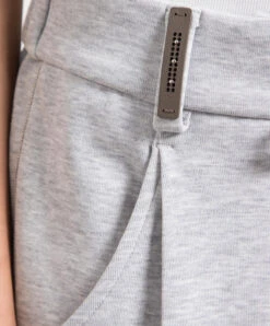 Peserico Gray Melange Pants With Monil Chain -Summer Fashion Clothing c9e6b6ea 1cb0 48fa af70 fb2bec4cdf8d