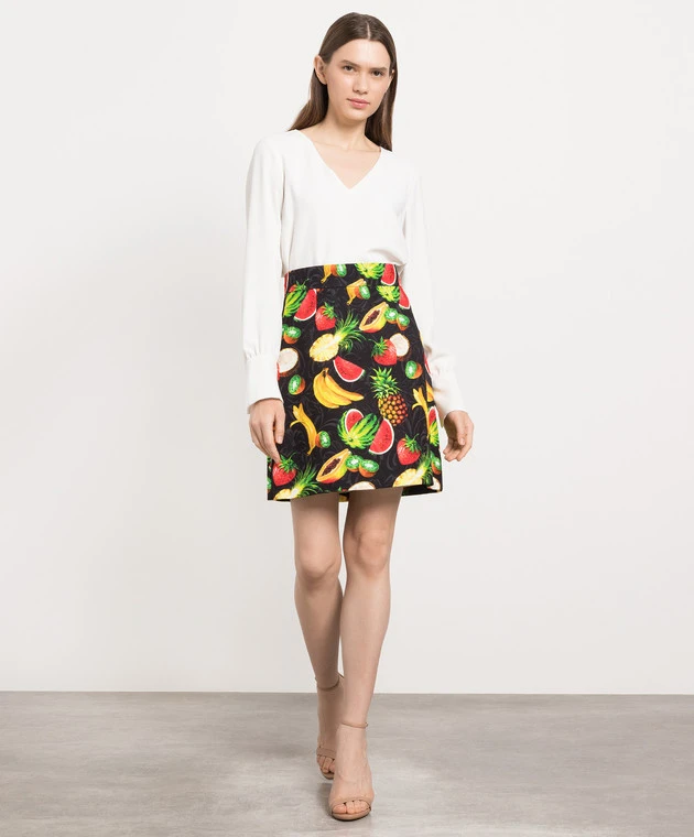 Dolce & Gabbana Black Printed Skirt 2 Dolce & Gabbana Black Printed Skirt - Image 2