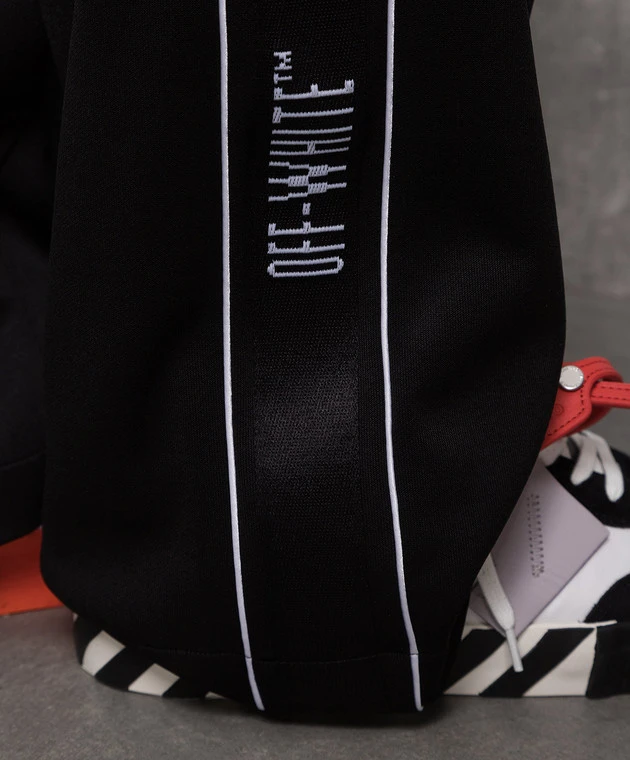 Off-White Black Sports Pants With Stripes 5 Off-White Black Sports Pants With Stripes - Image 5