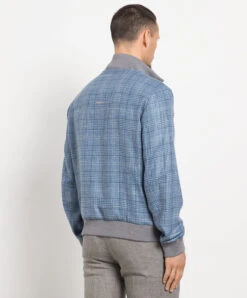Blue Checked Wool, Silk, Linen And Cashmere Jacket 8 Blue Checked Wool, Silk, Linen And Cashmere Jacket -Summer Fashion Clothing cdb7df3e 7a71 451f bbbb 6742be901724