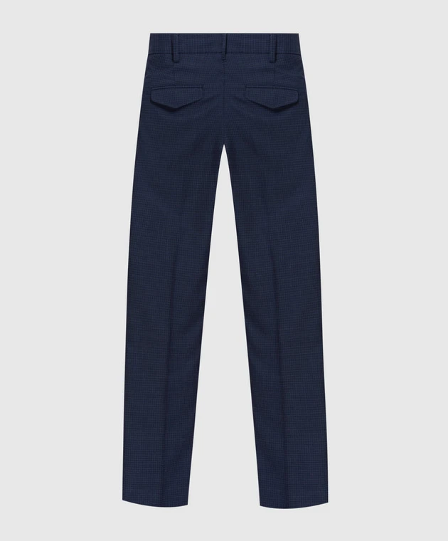 Checked Wool, Silk And Linen Children's Trousers 2 Checked Wool, Silk And Linen Children's Trousers - Image 2