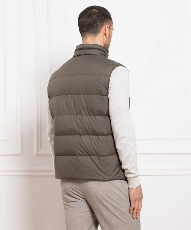 Khaki Down Vest 4 Khaki Down Vest - Image 4