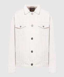 White Denim Down Jacket