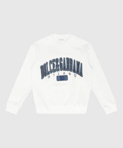 Dolce & Gabbana Children's White Sweatshirt With A Logo