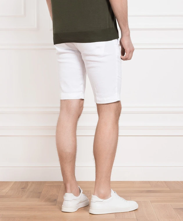 Kiton White Shorts With Logo Patch 4 Kiton White Shorts With Logo Patch - Image 4