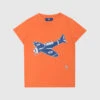 Children's Orange T-shirt With Embroidery