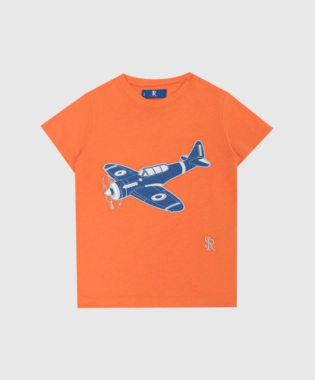 Children's Orange T-shirt With Embroidery 1 Children's Orange T-shirt With Embroidery