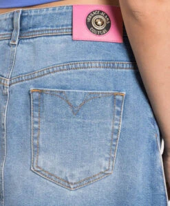 Versace Jeans Couture Blue Denim Skirt With Logo 9 Versace Jeans Couture Blue Denim Skirt With Logo -Summer Fashion Clothing d396ac1b 77da 483c a6ae e4d8cd078b2c