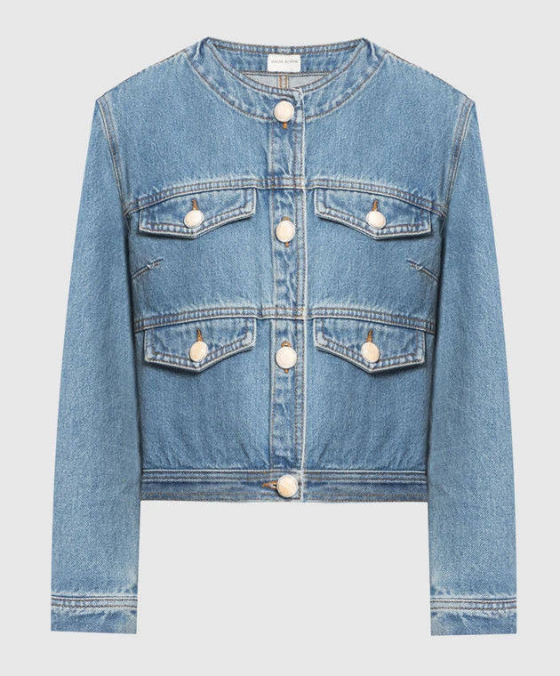 Magda Butrym Blue Denim Jacket 1 Magda Butrym Blue Denim Jacket