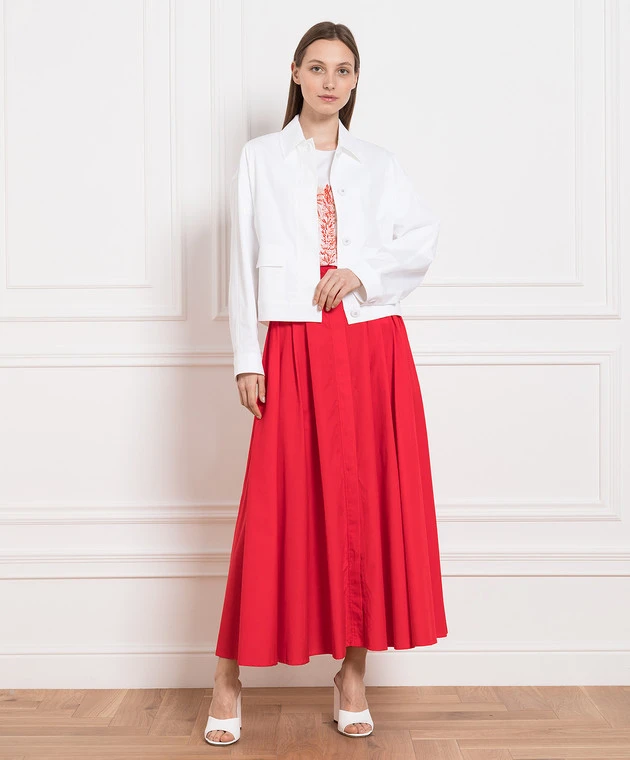 Max Mara Sera Red Skirt 2 Max Mara Sera Red Skirt - Image 2