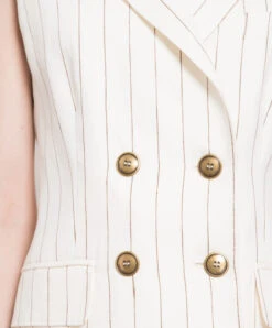 Max Mara White Double-breasted Striped Vest 9 Max Mara White Double-breasted Striped Vest -Summer Fashion Clothing d6291b7a 132c 45b6 b5f0 325af13c1855