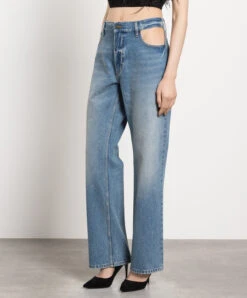 Blue Boyfriend Jeans With Cutouts -Summer Fashion Clothing d6ea6093 e46a 4bd9 a0f7 59f4e7dda140