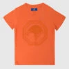 Children's Orange T-shirt With Embroidery