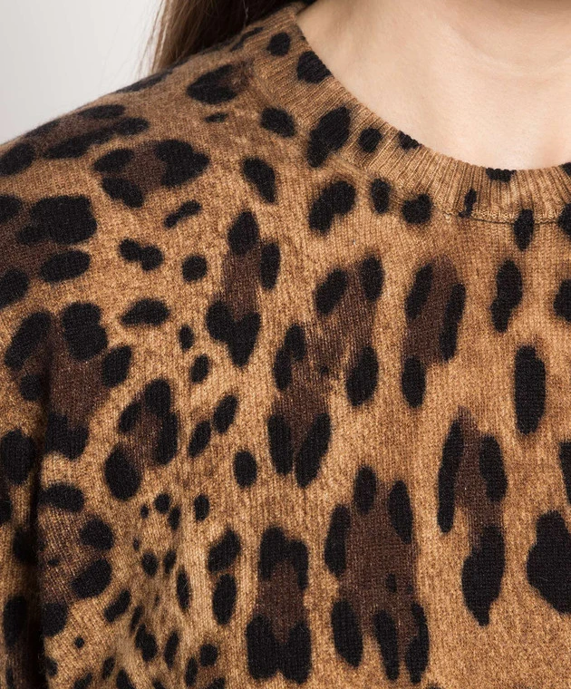 Dolce & Gabbana Brown Leopard Print Cashmere Jumper 5 Dolce & Gabbana Brown Leopard Print Cashmere Jumper - Image 5