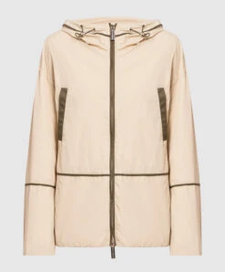 Beige Windbreaker With Laces