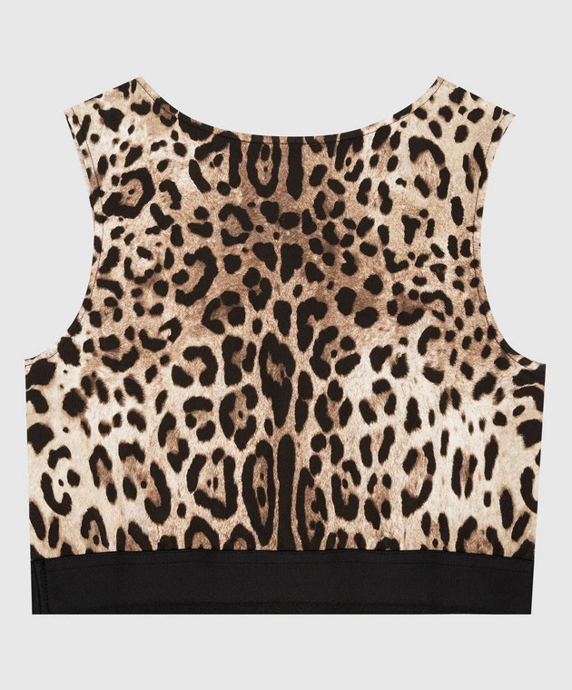 Dolce & Gabbana Children's Top In An Animalistic Print With A Logo 2 Dolce & Gabbana Children's Top In An Animalistic Print With A Logo - Image 2