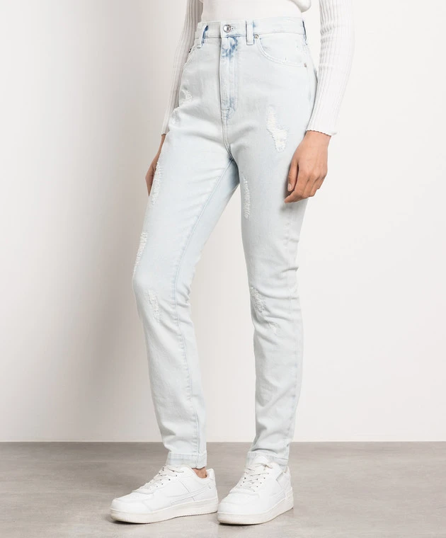 Dolce & Gabbana Blue Skinny Jeans With Slits 3 Dolce & Gabbana Blue Skinny Jeans With Slits - Image 3