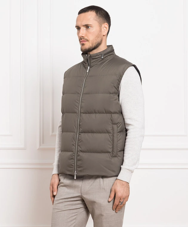 Khaki Down Vest 3 Khaki Down Vest - Image 3