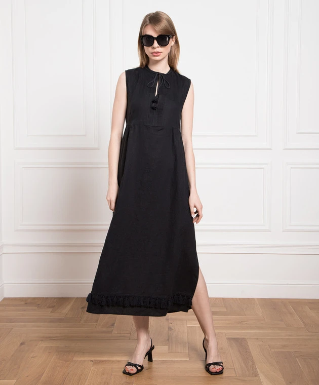 MAX & Co. Black Linen Dress 2 MAX & Co. Black Linen Dress - Image 2