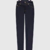 Versace Jeans Couture Blue Skinny Jeans With V-emblem Logo