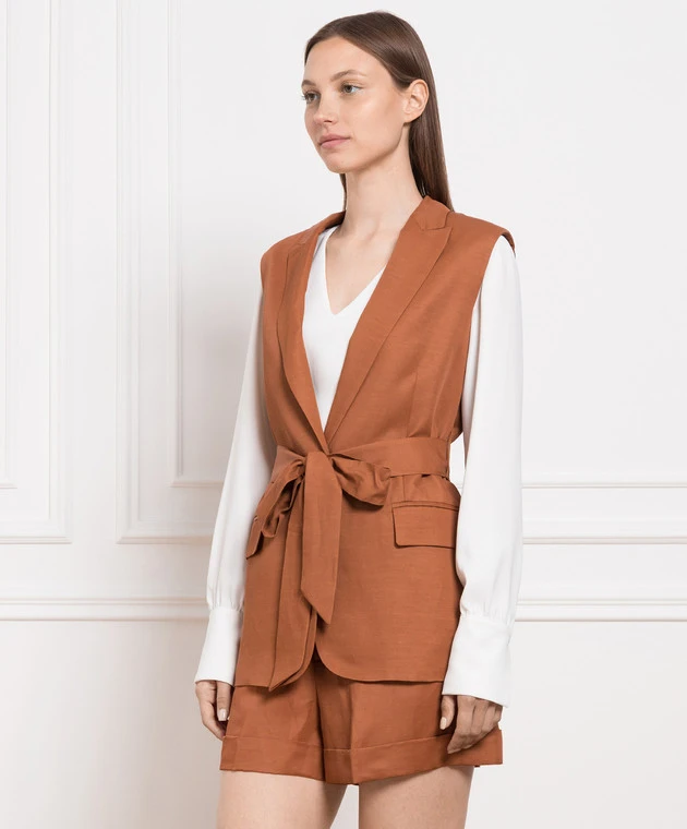 TWINSET Brown Vest 3 TWINSET Brown Vest - Image 3