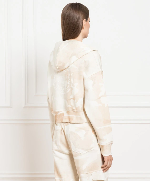 ERMANNO SCERVINO Beige Sports Jacket In Camouflage Print 4 ERMANNO SCERVINO Beige Sports Jacket In Camouflage Print - Image 4