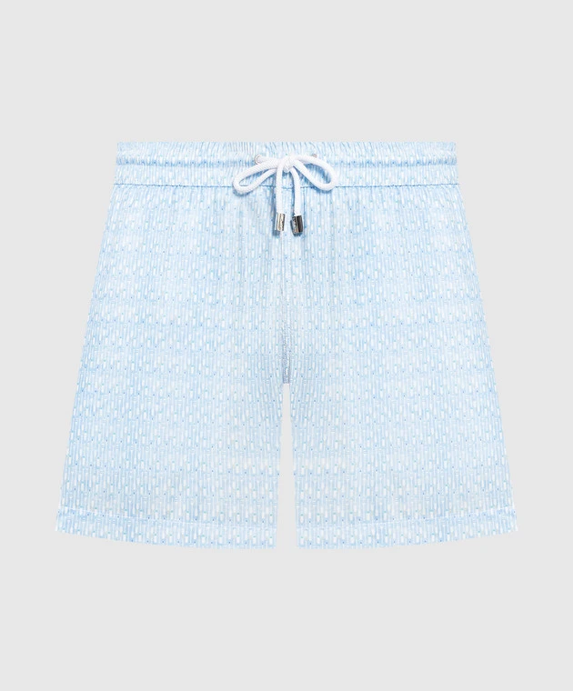 Blue Printed Swimming Shorts 1 Blue Printed Swimming Shorts