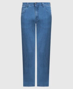 Blue Jeans With Logo Embroidery