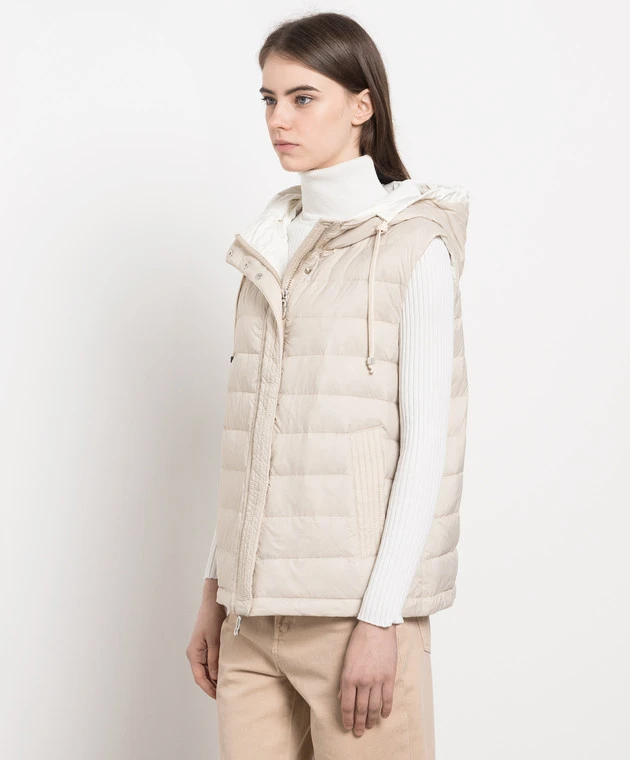 Cervos Beige Down Jacket 3 Cervos Beige Down Jacket - Image 3