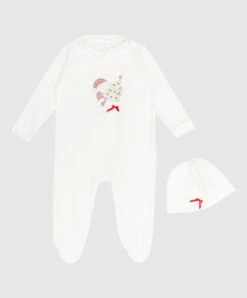 LA PERLA Children's White Set Of Overalls And A Cap