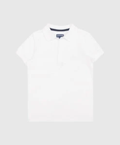 Vilebrequin Pantin Kids' White Polo Shirt With Logo Embroidery