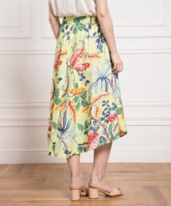 MAX & Co. Green Midi Skirt In Floral Print -Summer Fashion Clothing e133ba7b c879 4c53 b3dd 5e7efcb8b6c7