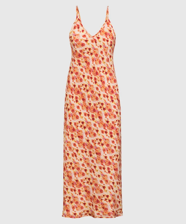 Max Mara Alvaro Dress-combination Made Of Silk In A Floral Print 1 Max Mara Alvaro Dress-combination Made Of Silk In A Floral Print