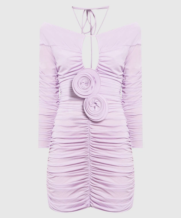 Magda Butrym Purple Mini Dress With Appliqué 1 Magda Butrym Purple Mini Dress With Appliqué