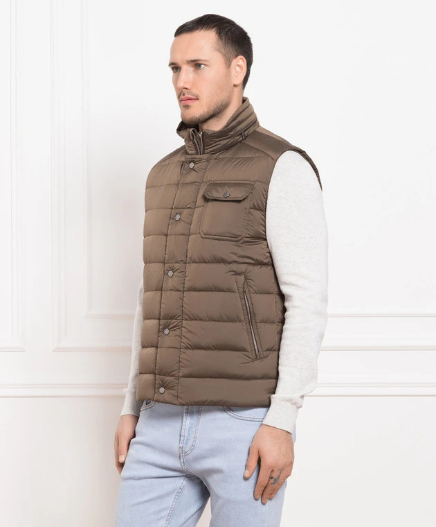 Morfeo Brown Down Vest 3 Morfeo Brown Down Vest - Image 3