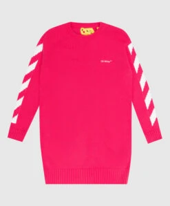 Off-White Arrow Baby Pink Sweater Dress