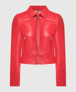 Dolce & Gabbana Red Leather Jacket