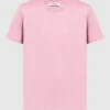 Max Mara Paride Pink T-shirt With Logo Embroidery