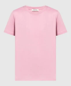 Max Mara Paride Pink T-shirt With Logo Embroidery