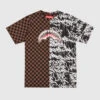 SPRAYGROUND Children's T-shirt In Nightnight Split Check Print